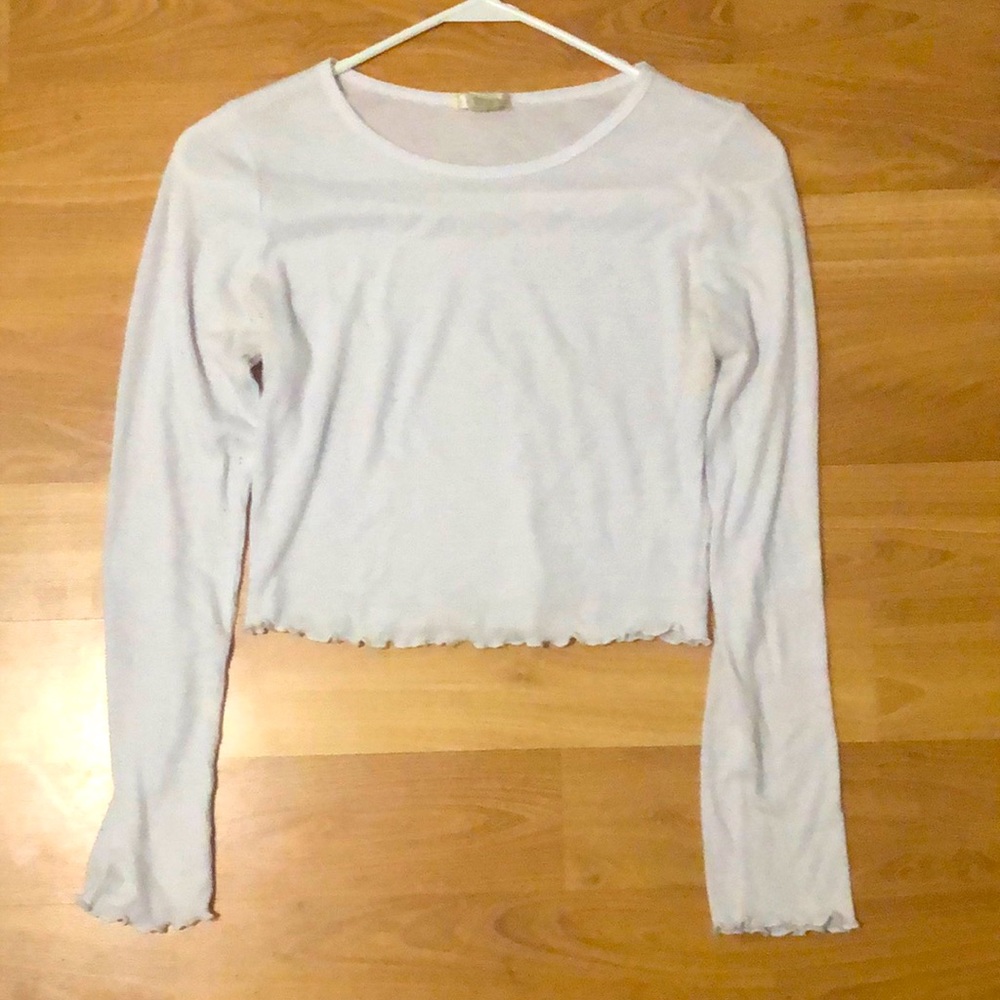 White ribbed long sleeve